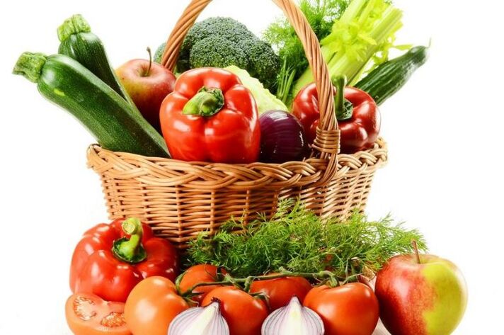 Panier de légumes pour régime 6 pétales