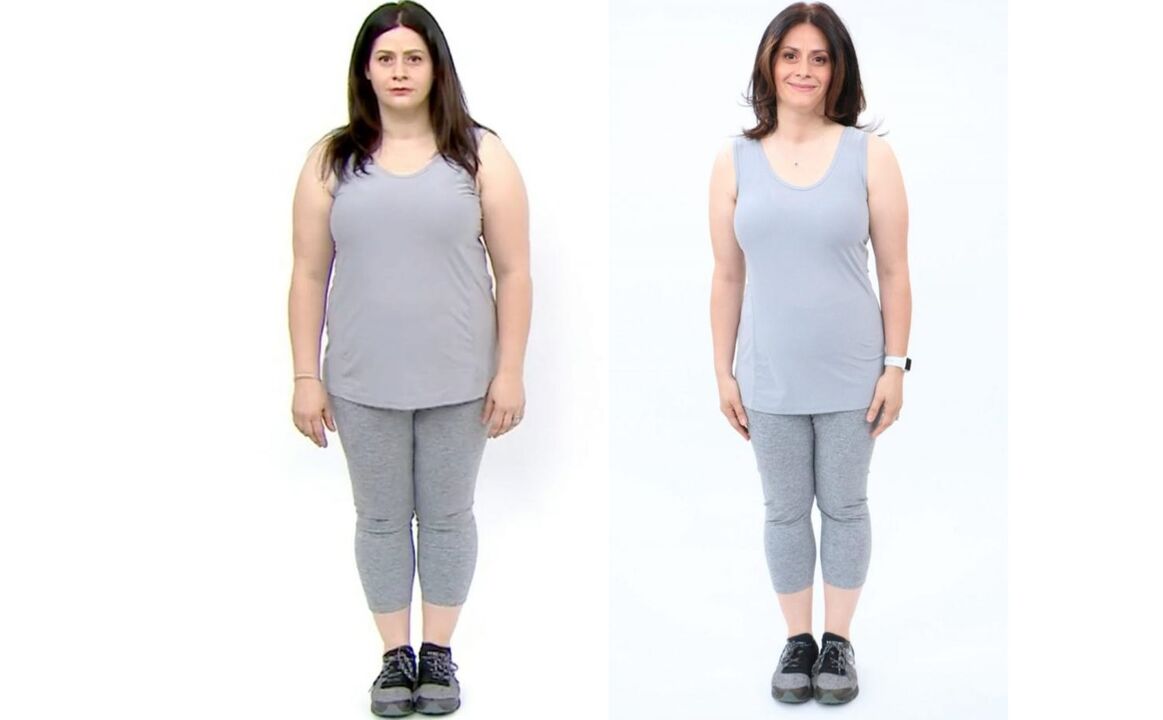 avant et après la perte de poids à la maison